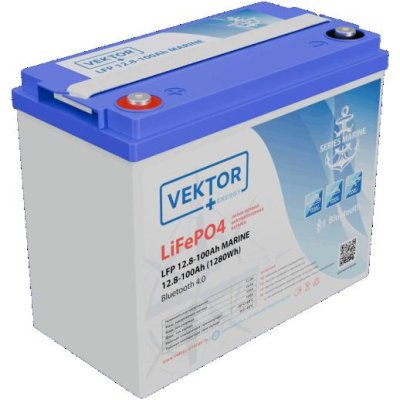 Аккумулятор Vektor Energy LFP 12,8-100 MARINE Series Smart BMS 100A (Bluetooth 4.0)