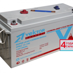 Аккумулятор VEKTOR ENERGY VPbC 12-100 CARBON