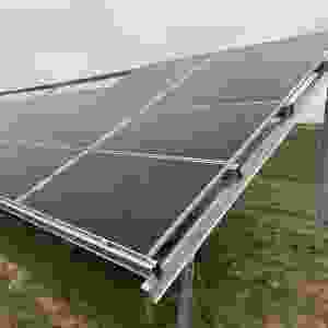 Полевая система (стол) на 12 и более ФЭМ с альбомным расположением солнечных модулей