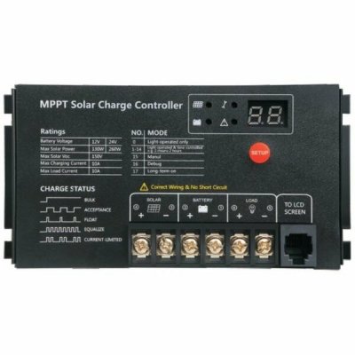 Контроллер заряда SRNE SR-MT2410 MPPT 12/24В 10А Контроллер заряда SRNE SR-MT2410 MPPT 12/24В 10А